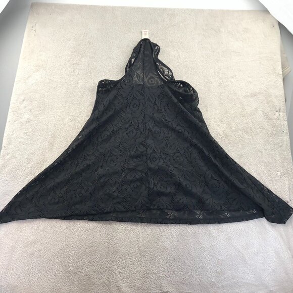 Ocean Pacific Womens Tank Top Small Sheer Black Lace Racerback Casual Cover Up - Picture 9 of 9
